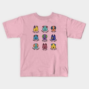 Dogs Faces Kids T-Shirt